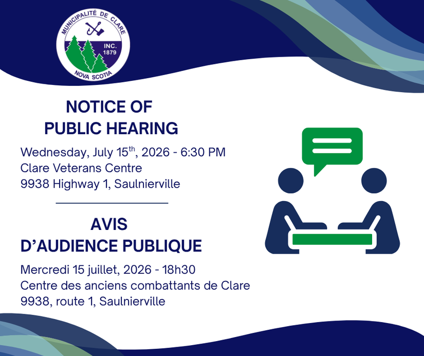 Visuel pour l'avis d'audience publique